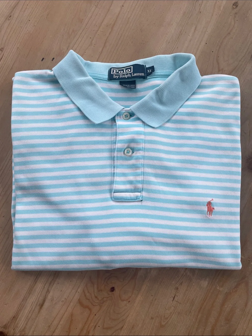 Polo by Ralph Lauren Striped Polo - Aqua & White Classic